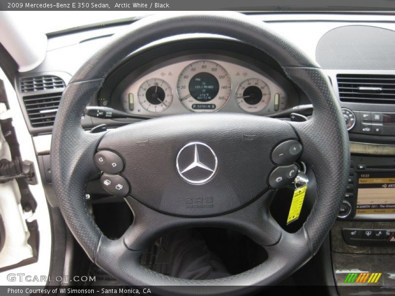 Arctic White / Black 2009 Mercedes-Benz E 350 Sedan