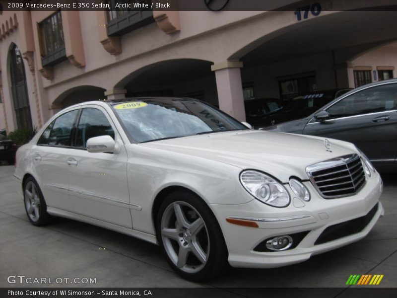 Arctic White / Black 2009 Mercedes-Benz E 350 Sedan