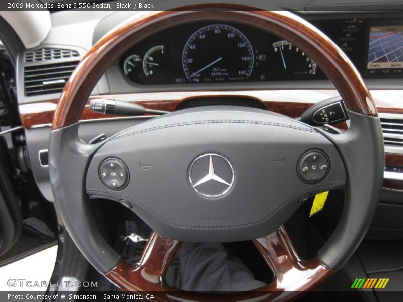 Black / Black 2009 Mercedes-Benz S 550 Sedan