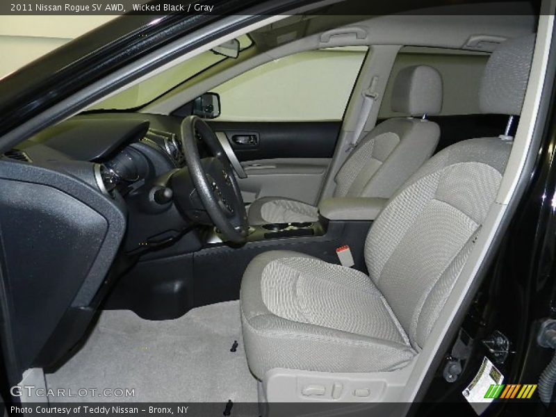 Wicked Black / Gray 2011 Nissan Rogue SV AWD