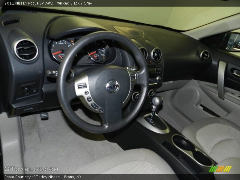 Wicked Black / Gray 2011 Nissan Rogue SV AWD