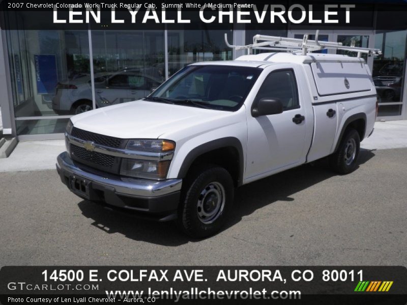 Summit White / Medium Pewter 2007 Chevrolet Colorado Work Truck Regular Cab