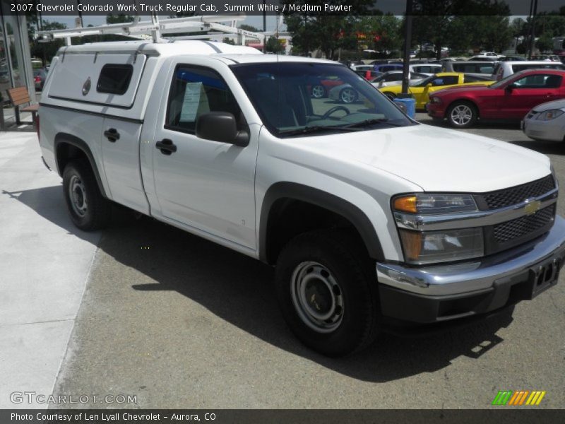 Summit White / Medium Pewter 2007 Chevrolet Colorado Work Truck Regular Cab
