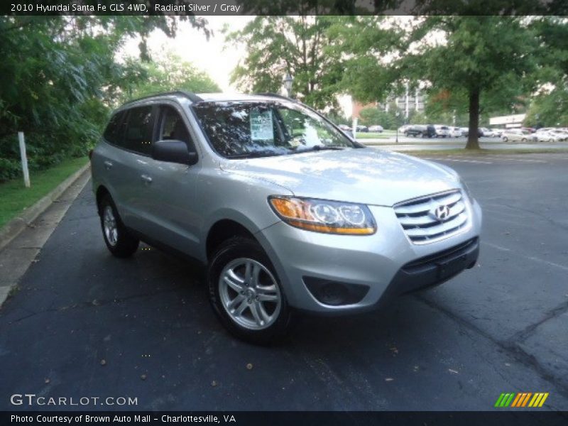 Radiant Silver / Gray 2010 Hyundai Santa Fe GLS 4WD