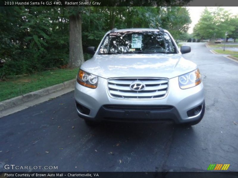 Radiant Silver / Gray 2010 Hyundai Santa Fe GLS 4WD