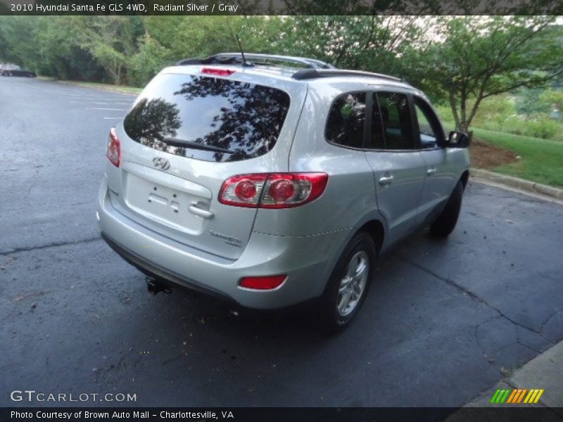 Radiant Silver / Gray 2010 Hyundai Santa Fe GLS 4WD