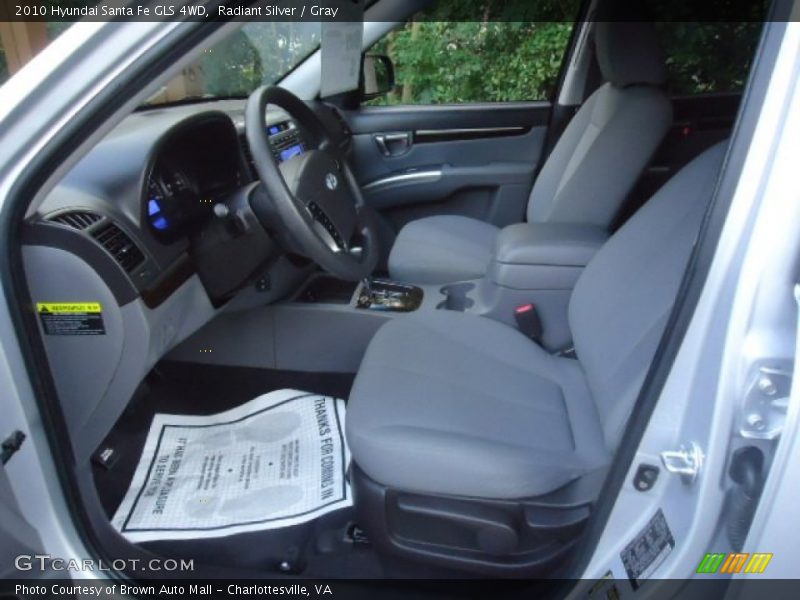 Radiant Silver / Gray 2010 Hyundai Santa Fe GLS 4WD