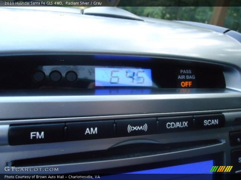 Radiant Silver / Gray 2010 Hyundai Santa Fe GLS 4WD