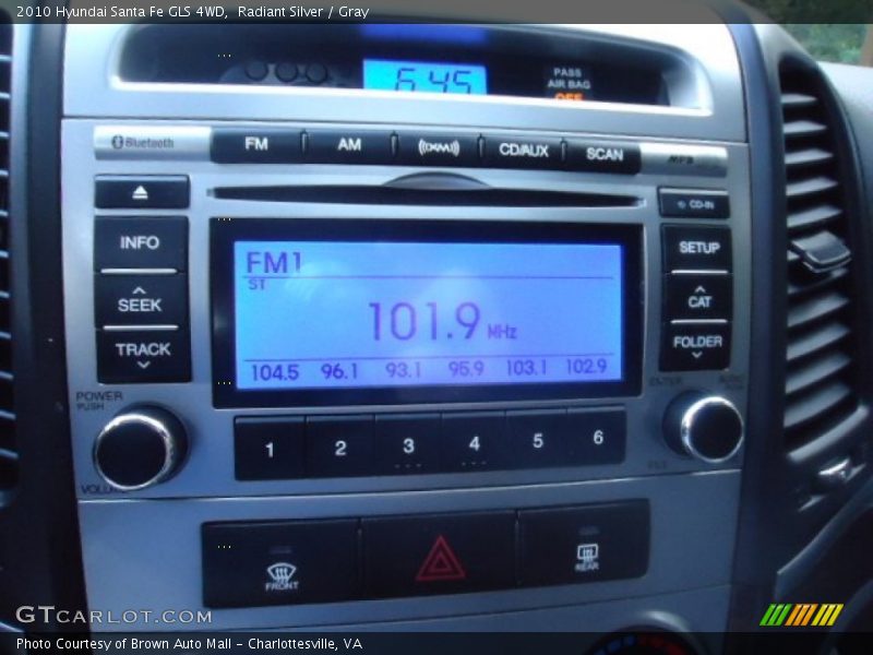 Radiant Silver / Gray 2010 Hyundai Santa Fe GLS 4WD