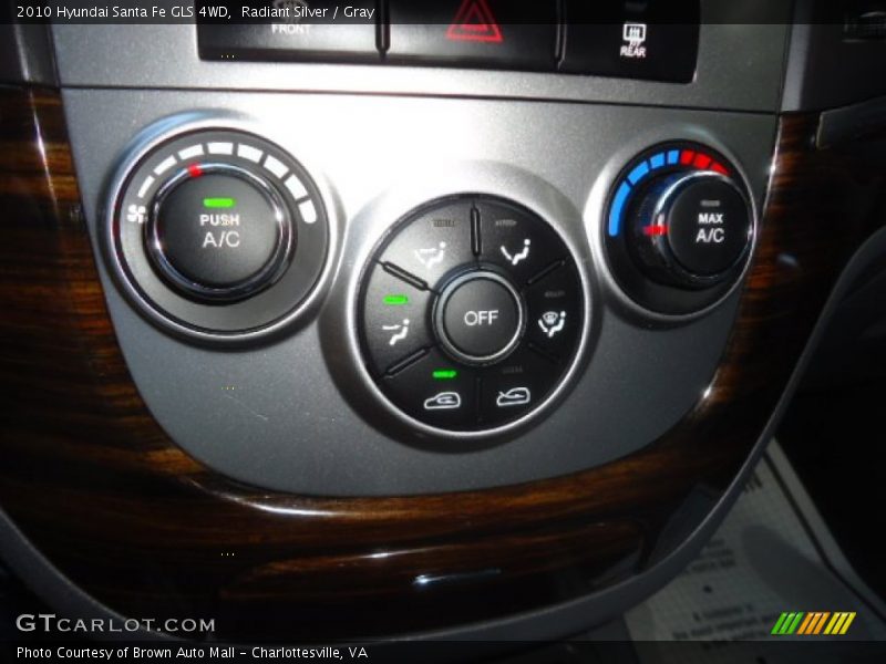 Radiant Silver / Gray 2010 Hyundai Santa Fe GLS 4WD