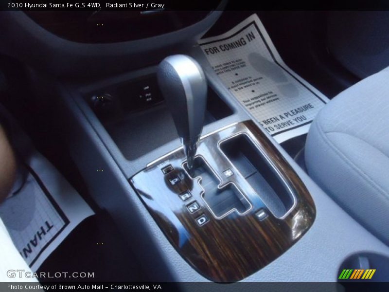 Radiant Silver / Gray 2010 Hyundai Santa Fe GLS 4WD