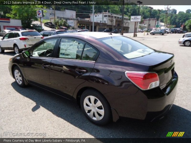 Deep Cherry Red Pearl / Ivory 2012 Subaru Impreza 2.0i 4 Door