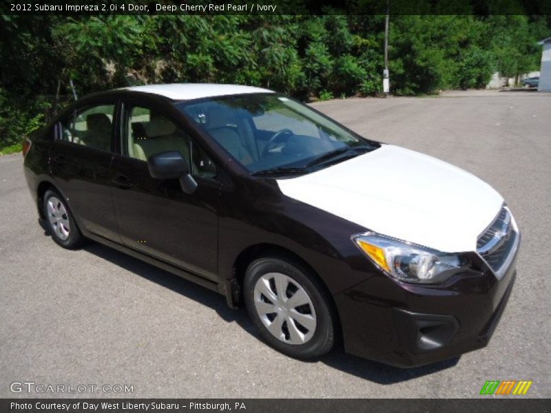 Deep Cherry Red Pearl / Ivory 2012 Subaru Impreza 2.0i 4 Door