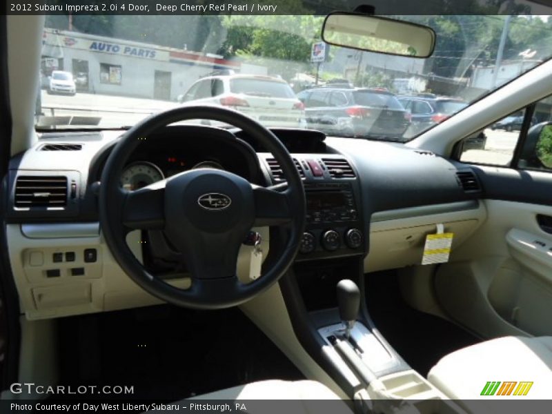 Deep Cherry Red Pearl / Ivory 2012 Subaru Impreza 2.0i 4 Door