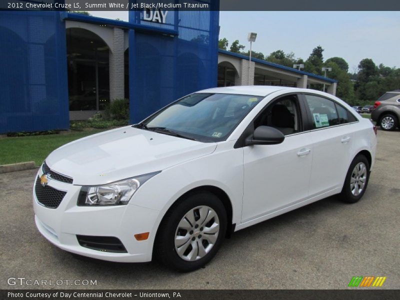 Summit White / Jet Black/Medium Titanium 2012 Chevrolet Cruze LS