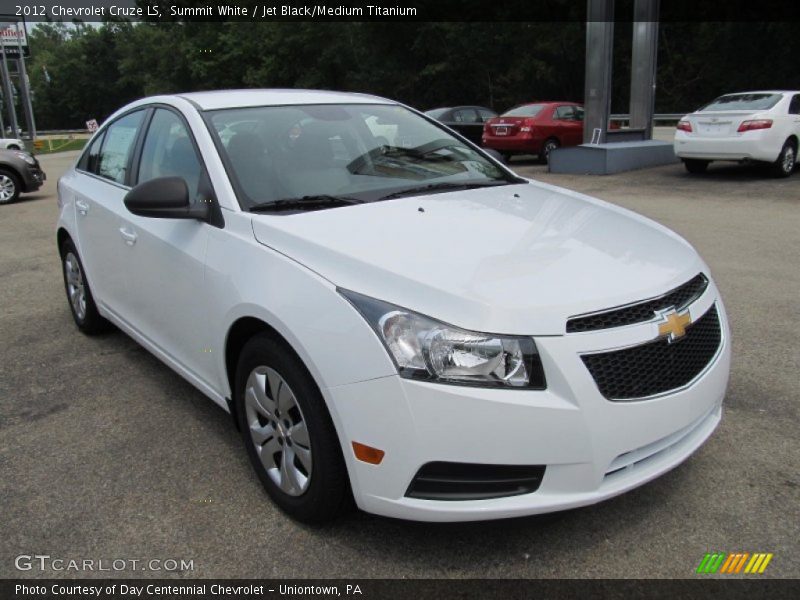 Summit White / Jet Black/Medium Titanium 2012 Chevrolet Cruze LS