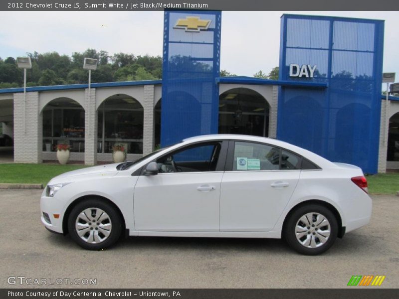 Summit White / Jet Black/Medium Titanium 2012 Chevrolet Cruze LS