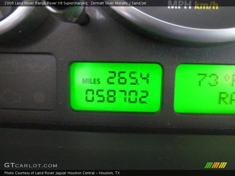 Zermatt Silver Metallic / Sand/Jet 2008 Land Rover Range Rover V8 Supercharged