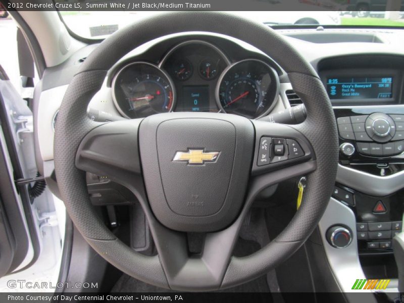 Summit White / Jet Black/Medium Titanium 2012 Chevrolet Cruze LS