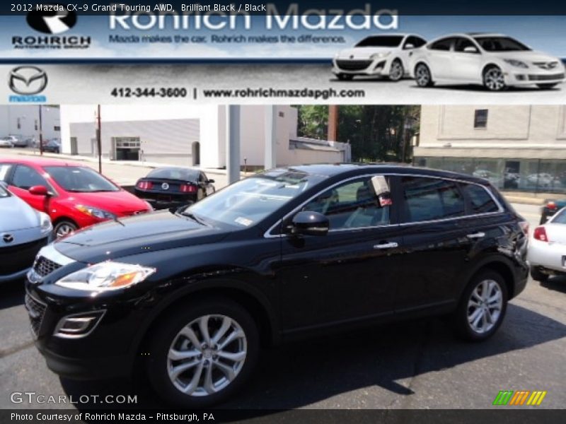 Brilliant Black / Black 2012 Mazda CX-9 Grand Touring AWD