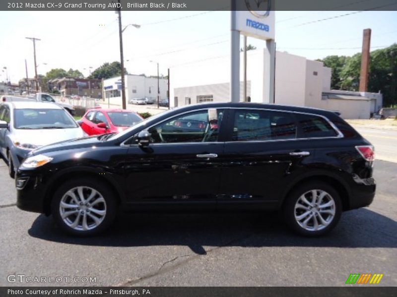 Brilliant Black / Black 2012 Mazda CX-9 Grand Touring AWD