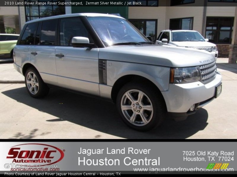 Zermatt Silver Metallic / Jet Black 2010 Land Rover Range Rover Supercharged