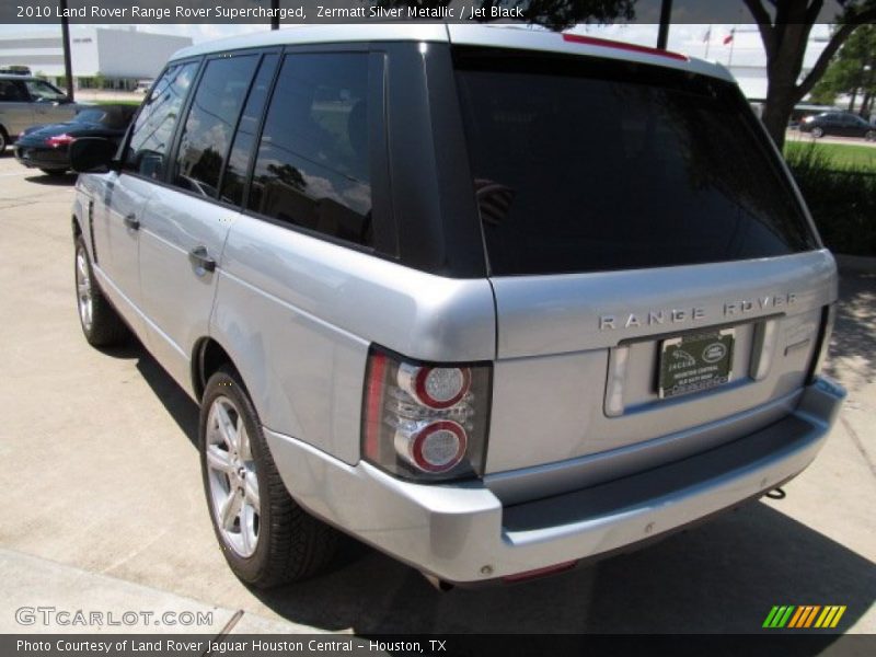 Zermatt Silver Metallic / Jet Black 2010 Land Rover Range Rover Supercharged