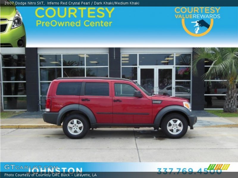 Inferno Red Crystal Pearl / Dark Khaki/Medium Khaki 2007 Dodge Nitro SXT