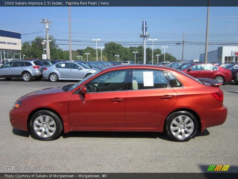 Paprika Red Pearl / Ivory 2009 Subaru Impreza 2.5i Sedan