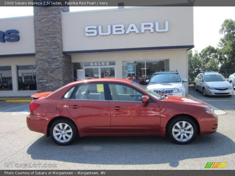 Paprika Red Pearl / Ivory 2009 Subaru Impreza 2.5i Sedan