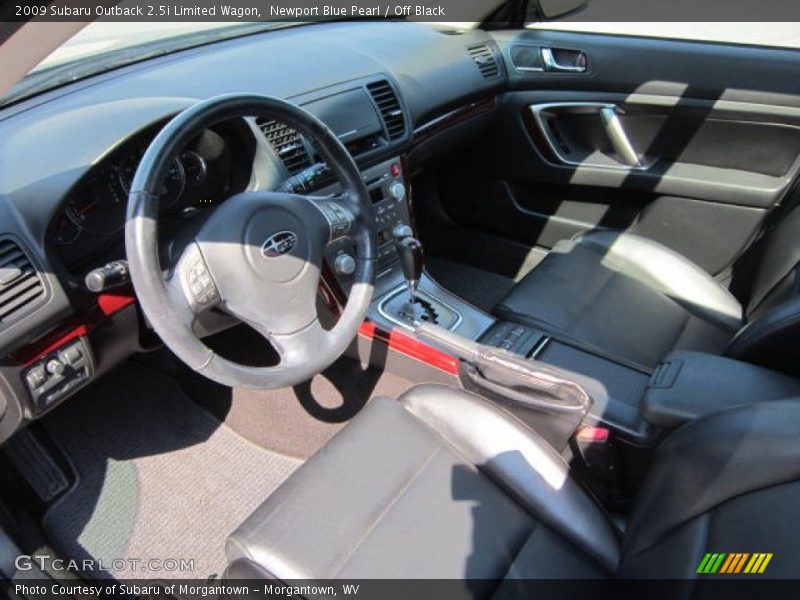 Newport Blue Pearl / Off Black 2009 Subaru Outback 2.5i Limited Wagon