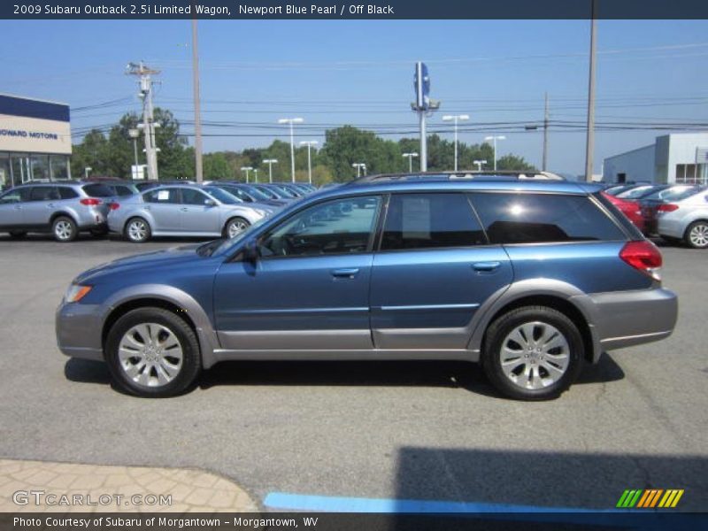 Newport Blue Pearl / Off Black 2009 Subaru Outback 2.5i Limited Wagon
