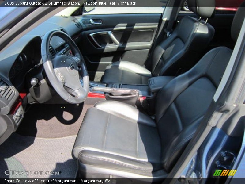 Newport Blue Pearl / Off Black 2009 Subaru Outback 2.5i Limited Wagon