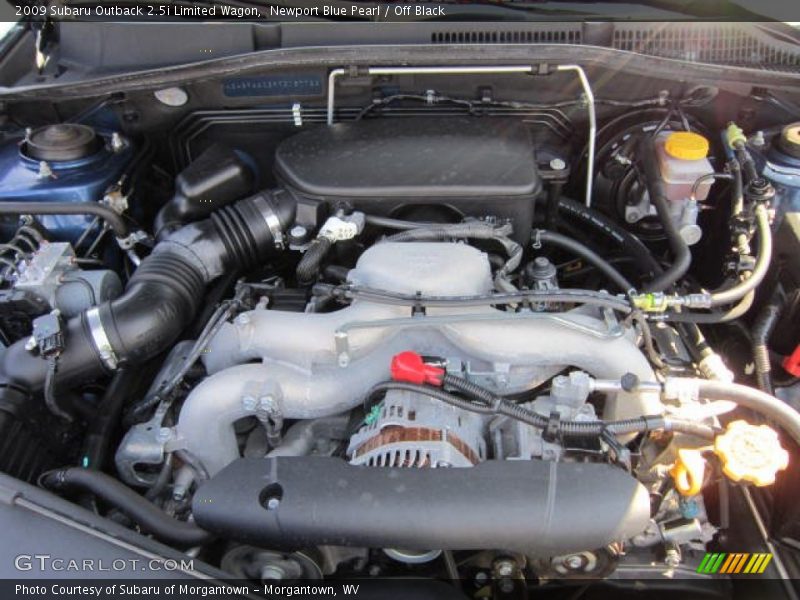 Newport Blue Pearl / Off Black 2009 Subaru Outback 2.5i Limited Wagon