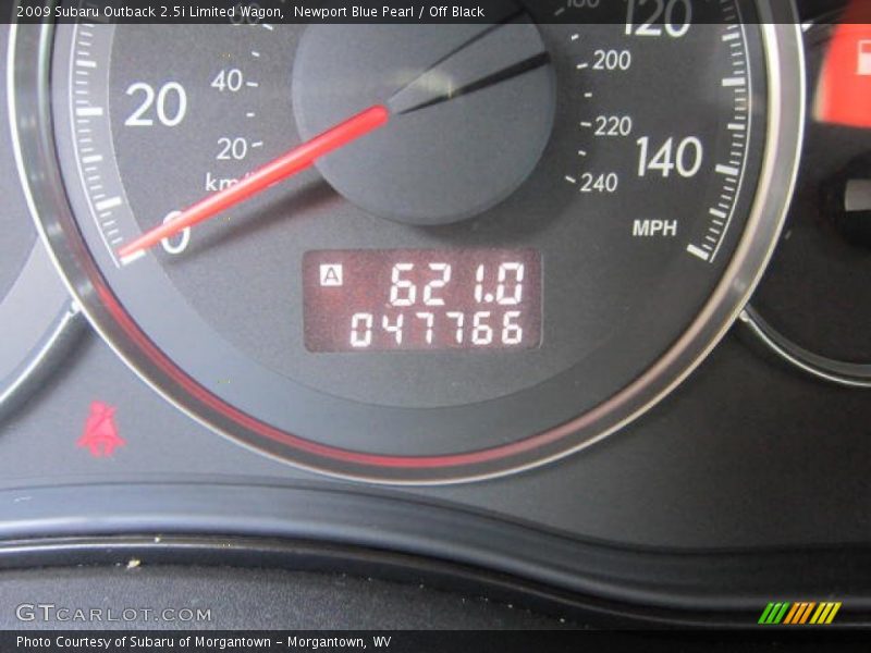 Newport Blue Pearl / Off Black 2009 Subaru Outback 2.5i Limited Wagon