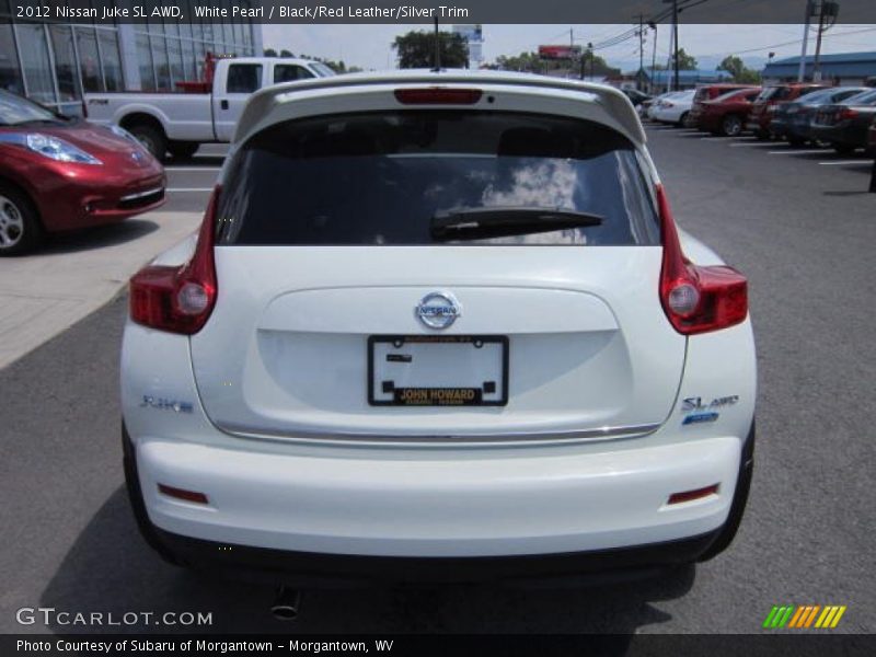 White Pearl / Black/Red Leather/Silver Trim 2012 Nissan Juke SL AWD