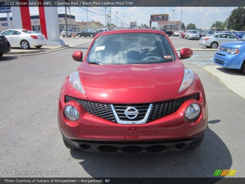 Cayenne Red / Black/Red Leather/Red Trim 2012 Nissan Juke SV AWD
