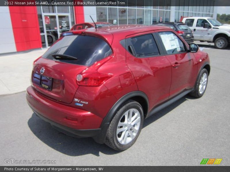 Cayenne Red / Black/Red Leather/Red Trim 2012 Nissan Juke SV AWD