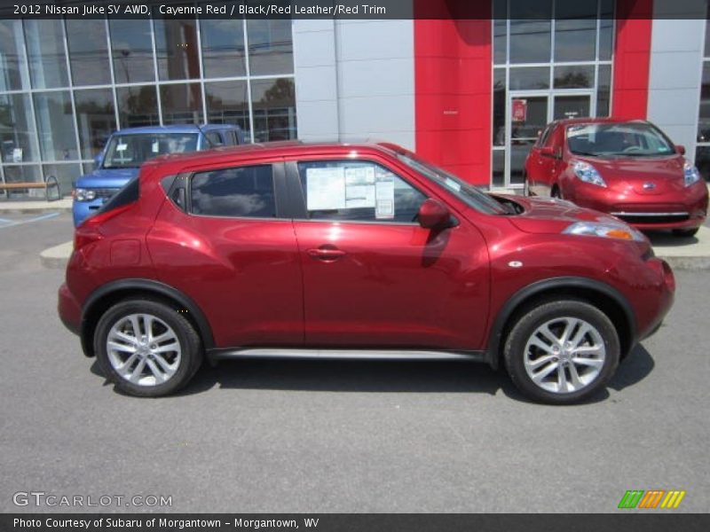 Cayenne Red / Black/Red Leather/Red Trim 2012 Nissan Juke SV AWD
