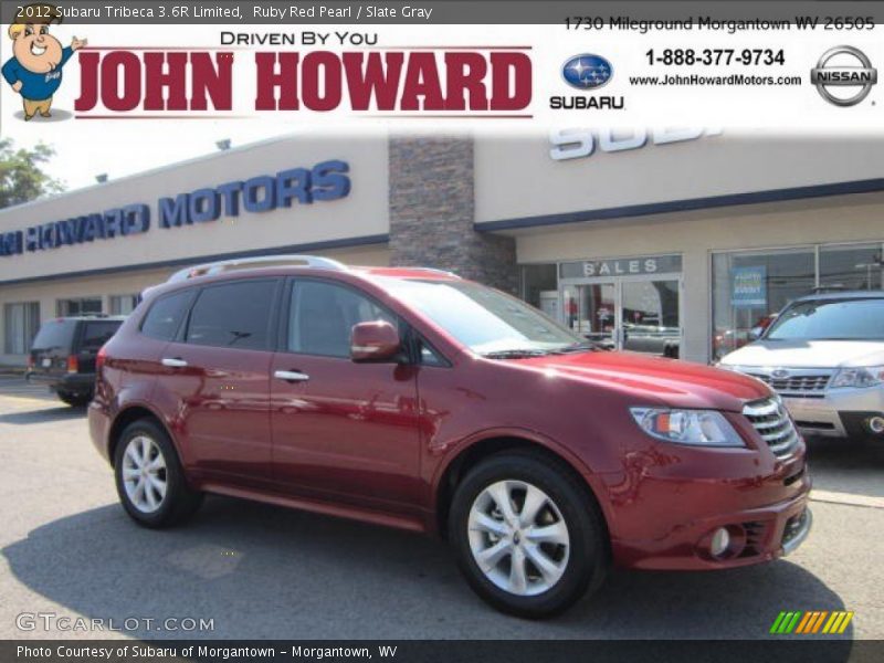 Ruby Red Pearl / Slate Gray 2012 Subaru Tribeca 3.6R Limited