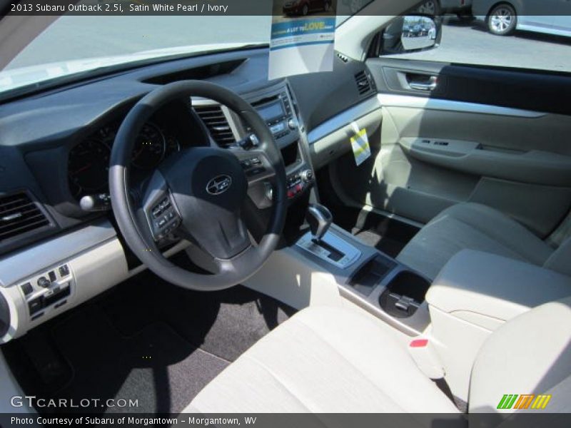 Satin White Pearl / Ivory 2013 Subaru Outback 2.5i