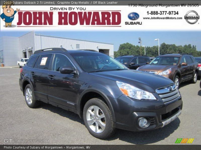 Graphite Gray Metallic / Off Black Leather 2013 Subaru Outback 2.5i Limited