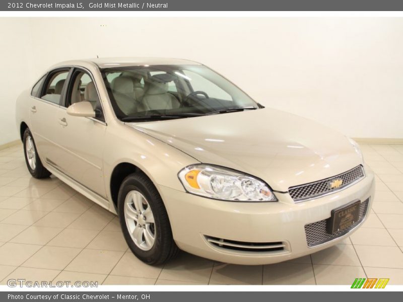 Gold Mist Metallic / Neutral 2012 Chevrolet Impala LS