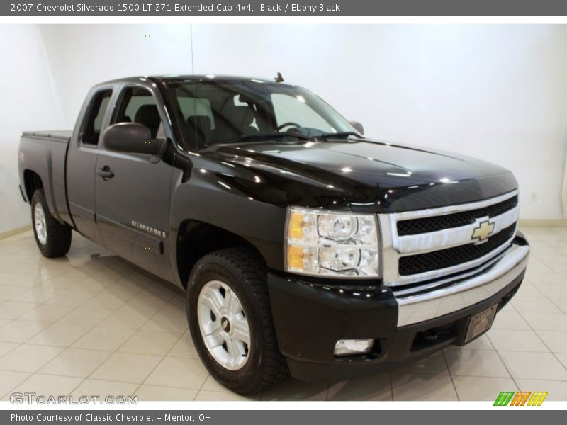 Black / Ebony Black 2007 Chevrolet Silverado 1500 LT Z71 Extended Cab 4x4