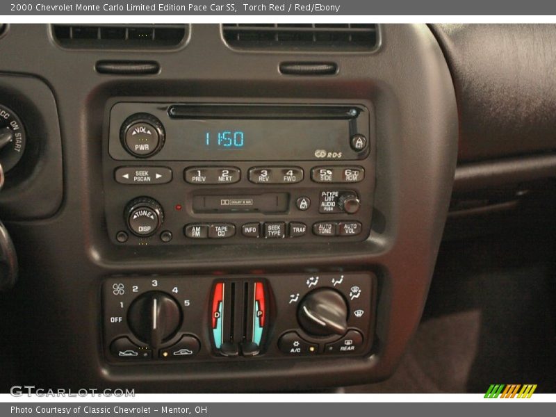 Controls of 2000 Monte Carlo Limited Edition Pace Car SS