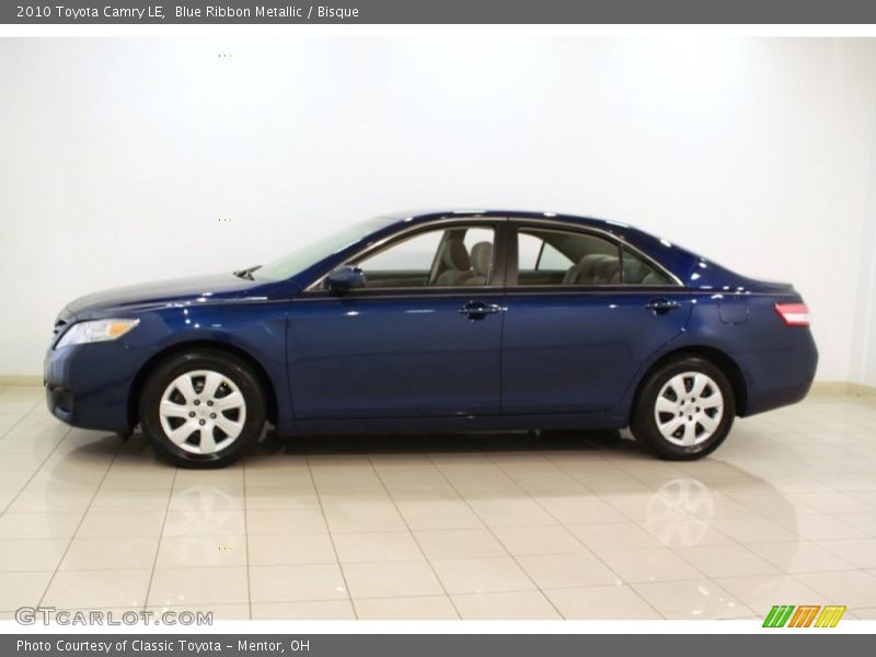 Blue Ribbon Metallic / Bisque 2010 Toyota Camry LE
