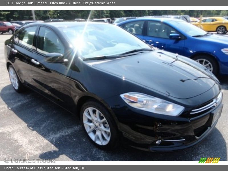 Pitch Black / Diesel Gray/Ceramic White 2013 Dodge Dart Limited