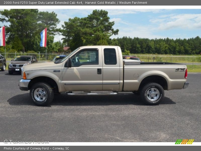  2000 F250 Super Duty Lariat Extended Cab 4x4 Harvest Gold Metallic