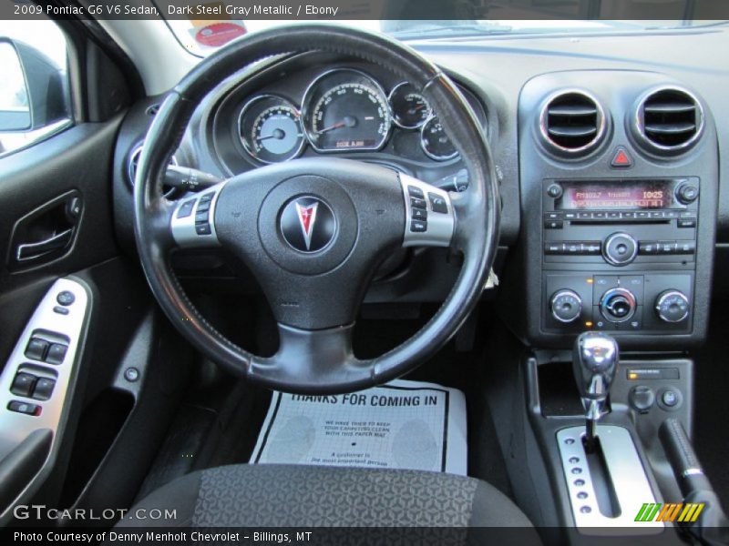 Dark Steel Gray Metallic / Ebony 2009 Pontiac G6 V6 Sedan