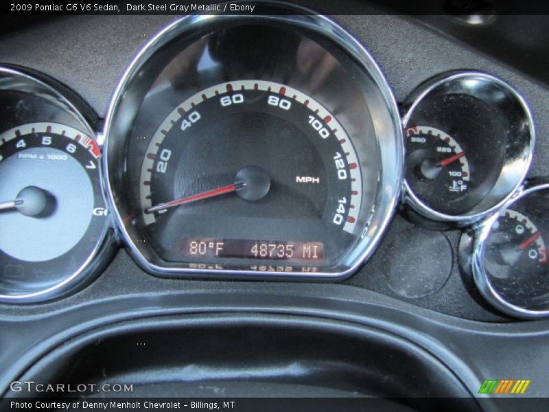 Dark Steel Gray Metallic / Ebony 2009 Pontiac G6 V6 Sedan